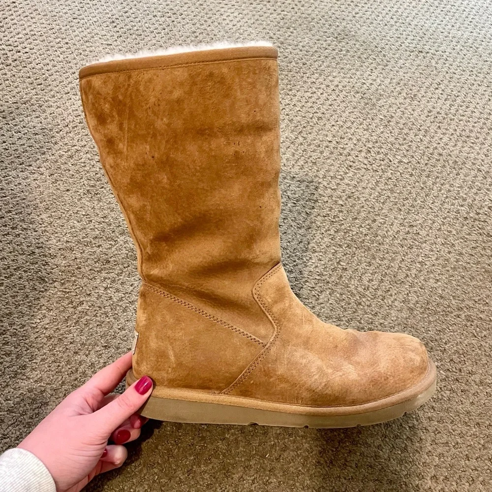 Women’s Tan Hard-Toe Ugg Boots Size 8 - Picture 5 of 12